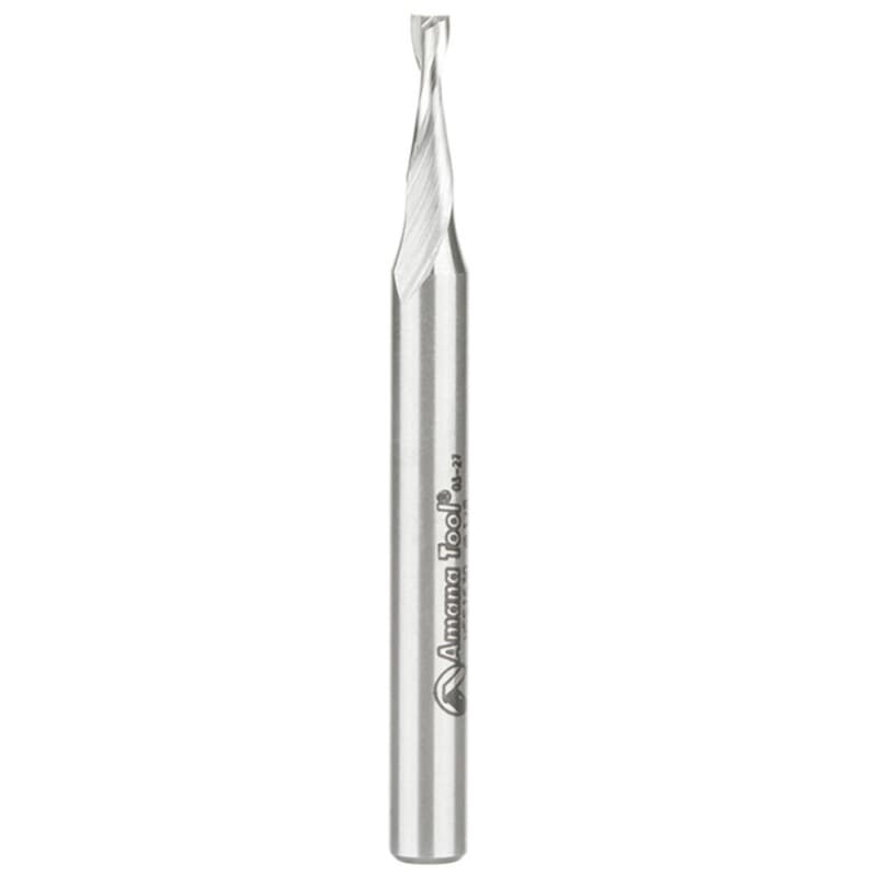 1/8" x 2-5/8" Aluminum Cutting Up-Cut Spiral Router Bit, 2-Flute, 1/4" Shank