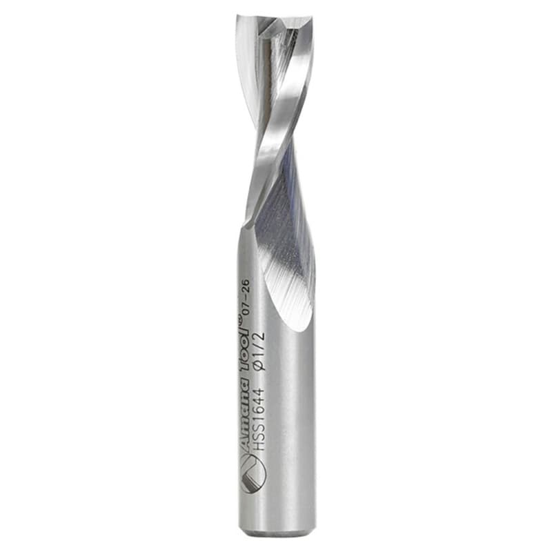 1/2" x 3-1/4" Aluminum Cutting Up-Cut Spiral Router Bit, 2-Flute, 1/2" Shank