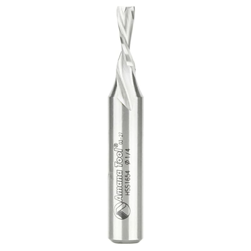 1/4" x 3-1/4" Aluminum Cutting Down-Cut Spiral Router Bit, 2-Flute, 1/2" Shank