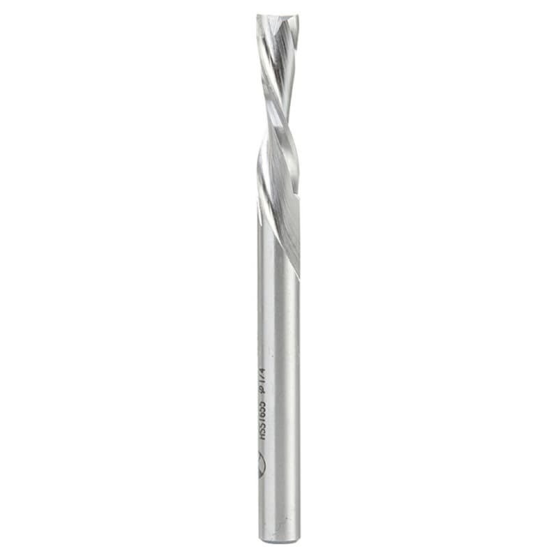 1/4" x 3" Aluminum Cutting Down-Cut Spiral Router Bit, 2-Flute, 1/4" Shank