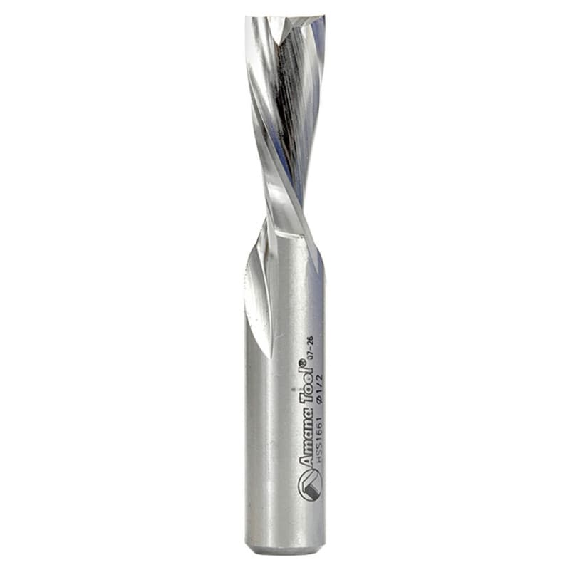 1/2" x 3-1/4" Aluminum Cutting Down-Cut Spiral Router Bit, 2-Flute, 1/2" Shank