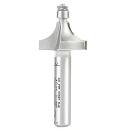 11/16" x 1/4" Radius Miniature Corner Rounding Router Bit with Mini 3/16" Lower Ball Bearing, 2-Flute, 1/4" Shank