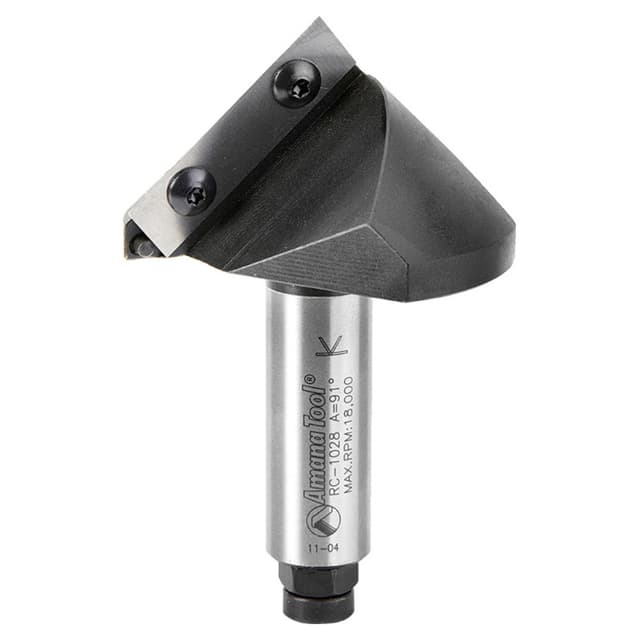 2-5/8" x 3-7/8" 91° CNC Insert V-Groove Router Bit, 1-Flute, 3/4" Shank