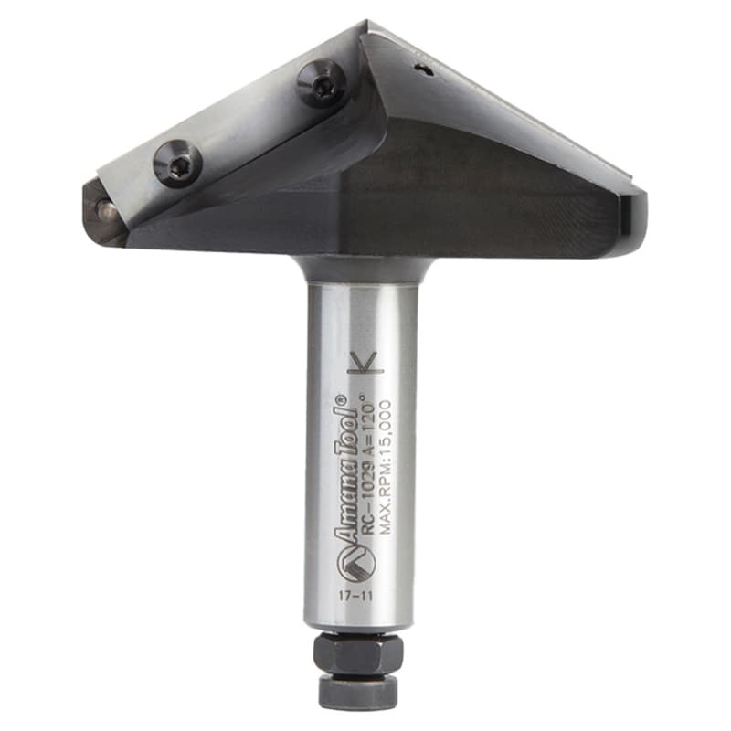 3-13/32" Dia x 1" CNC Insert V-Groove 120° Router Bit, 3/4" Shank