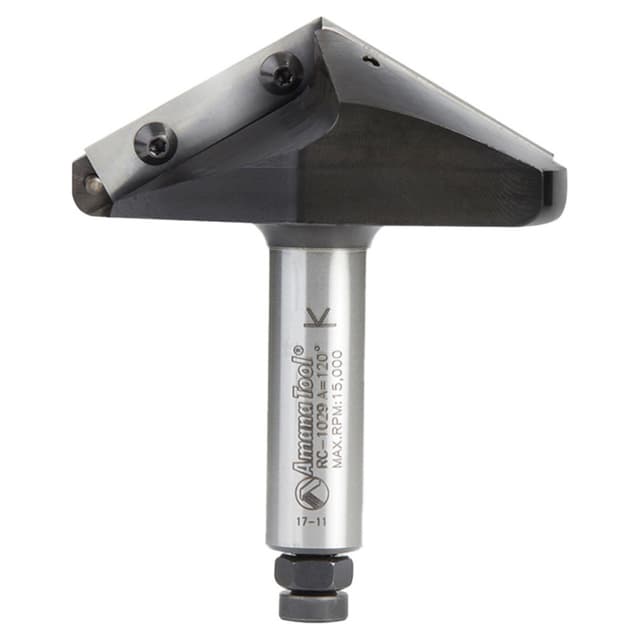 3-13/32" Dia x 1" CNC Insert V-Groove 120° Router Bit, 3/4" Shank
