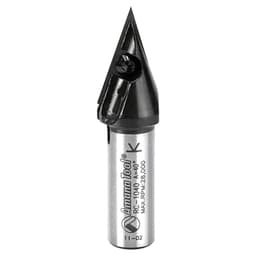 47/64" x 2-9/16" 40° CNC Insert V-Groove Router Bit, 1-Flute, 1/2" Shank