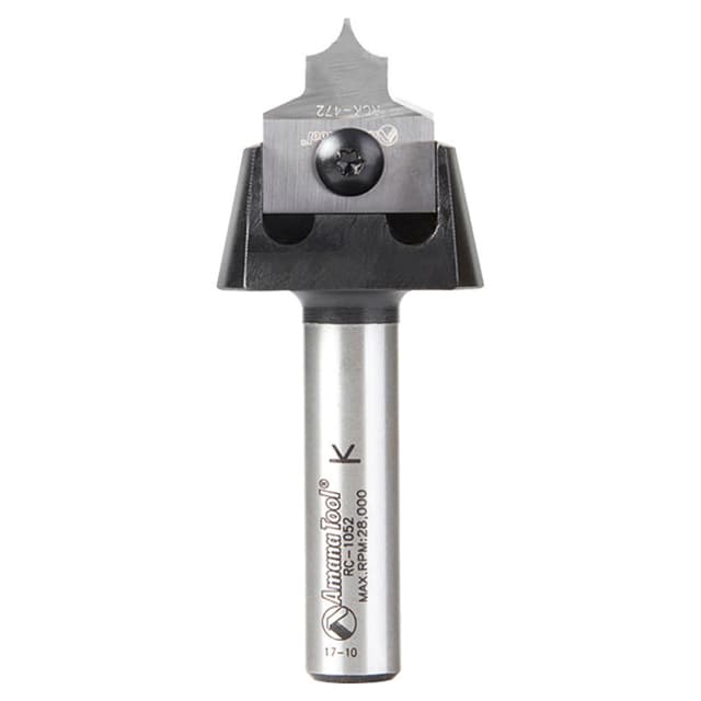 RC-1057 3/16" Radius x 7/8" x 3/8" Tru Point Roundover Insert CNC System Router Bit, 1/2" Shank