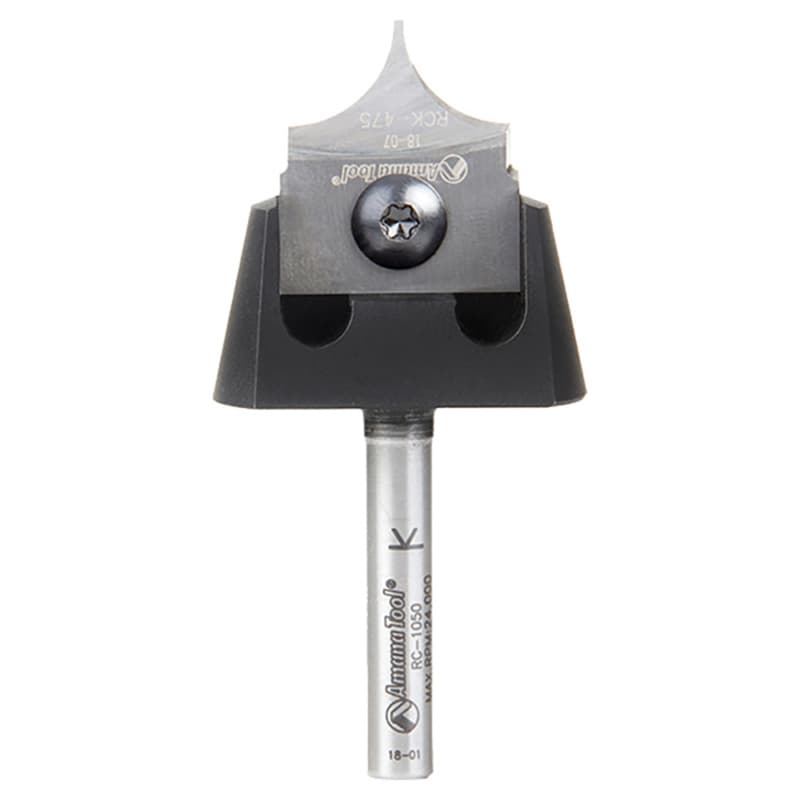 RC-1062 3/8" Radius x 7/8" x 3/8" Tru Point Roundover Insert CNC System Router Bit, 1/4" Inch Shank