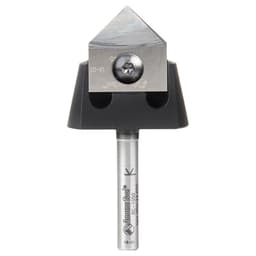 RC-1066 7/8" x 3/8" 90° Tru Point CNC System Insert V-Groove Router Bit, 1/4" Shank