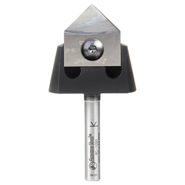 RC-1066 7/8" x 3/8" 90° Tru Point CNC System Insert V-Groove Router Bit, 1/4" Shank