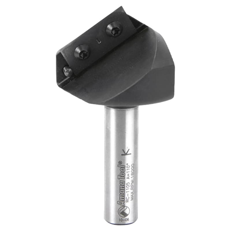 1-3/4" Dia x 5/8" CNC Insert V-Groove 110°, 1/2" Shank