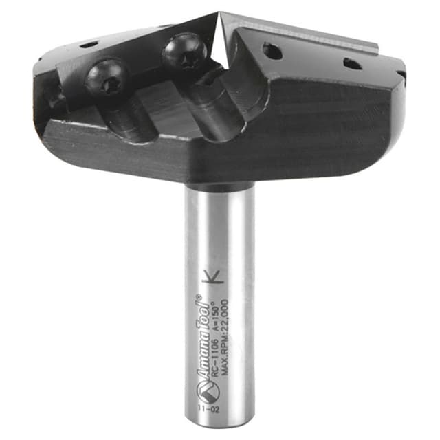 Insert V-Groove 150° x 19/64 x 1/2" Shank CNC Router Bit