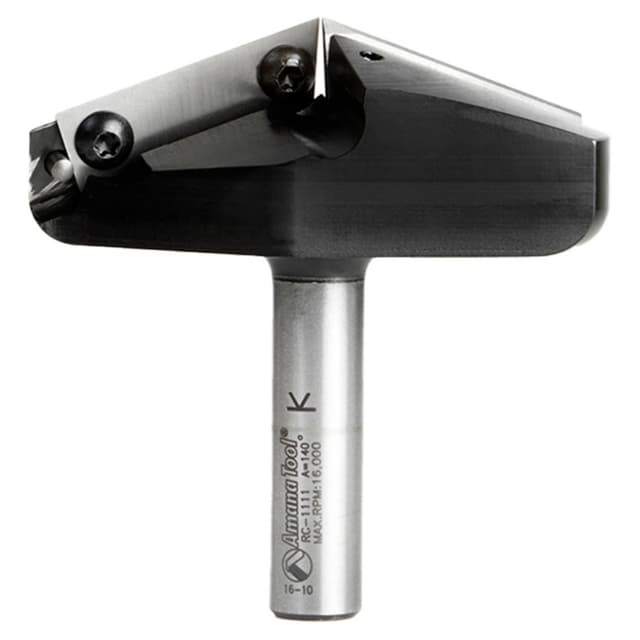 Insert V-Groove 140° x 3-5/64 Dia x 1/2 x 1/2" Shank CNC Router Bit