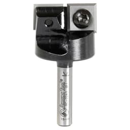 1" Dia x 15/32" Insert Carbide Mini Spoilboard Surfacing, Rabbeting, Flycutter, Slab Leveler/Surface Planer Router Bit, 1/4" Shank