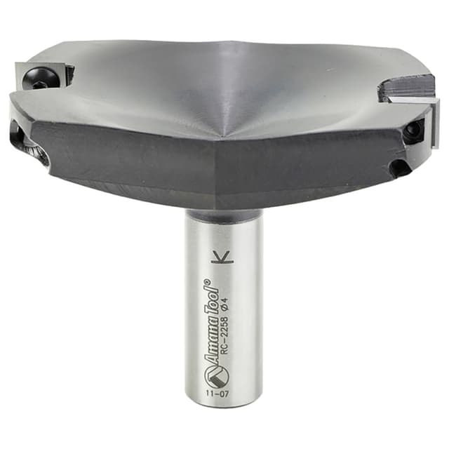 RC-2258 4" x 1/2" CNC Insert Carbide Spoilboard Surfacing, Rabbeting, Flycutter, Slab Leveler/Surface Planer Router Bit, 3/4" Shank