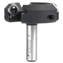 RC-2261 2-1/2" x 53/64" Insert Carbide 3 Wing/Flute, Heavy Duty Spoilboard Plunging, Surfacing, Planing, Flycutter/Slab Leveler Router Bit, 1/2" Shank with Anti-Kick Back