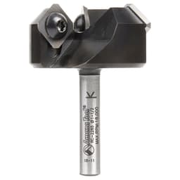 RC-2265 1-1/2" x 3/4" CNC Insert Carbide 3 Wing/Flute, Heavy Duty Spoilboard Plunging, Surfacing, Planing, Flycutter/Slab Leveler Router Bit, 1/4" Shank