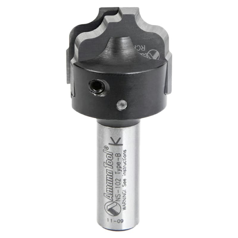 RC-2481 25/32" x 15/32" CNC Insert Nova System Ogee Plunge Bit for MDF/Wood Cabinet Doors, 1/2" Shank