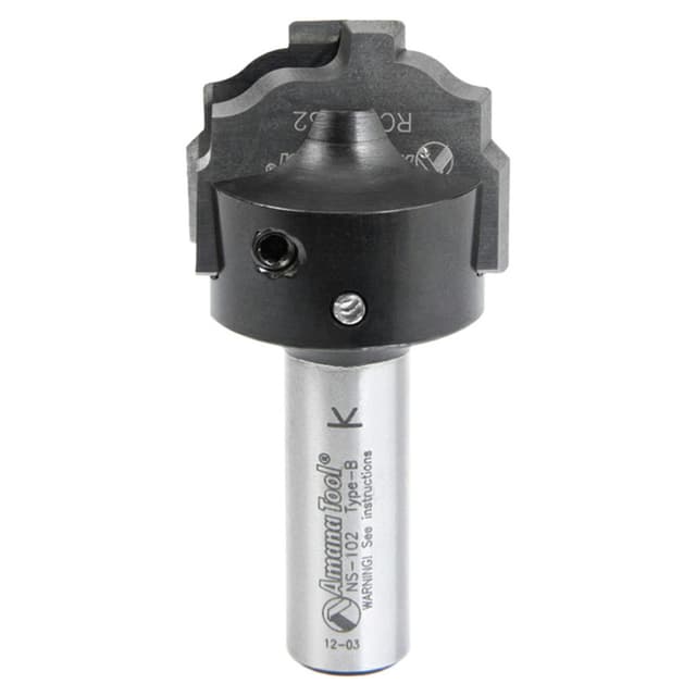 RC-2482 25/32" x 7/16" CNC Insert Nova System Ogee Plunge Bit for MDF/Wood Cabinet Doors, 1/2" Shank