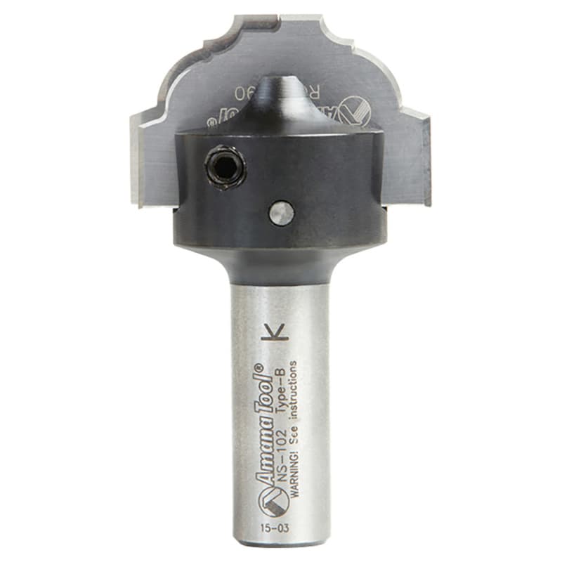 RC-2490 3/4" x 7/16" CNC Insert Nova System Cove/Bead Plunge Bit form for MDF/Wood Cabinet Doors, 1/2" Shank