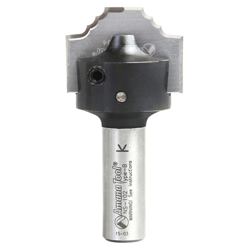 RC-2494 27/32" x 19/64" CNC Insert Nova System Bead Plunge Bit form for MDF/Wood Cabinet Doors, 1/2" Shank
