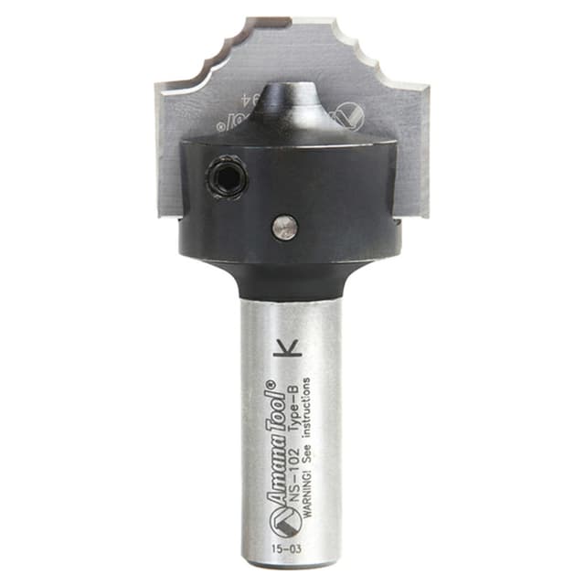 RC-2494 27/32" x 19/64" CNC Insert Nova System Bead Plunge Bit form for MDF/Wood Cabinet Doors, 1/2" Shank