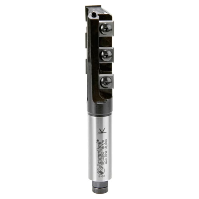 7/8" Dia x 2-7/16" CNC Insert Stagger Tooth Router Bit, 3/4" Shank