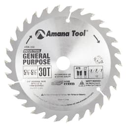 5-1/2" x 30 Teeth Rip/Cross-Cut General Purpose Saw Blade, 5/8" Bore Diameter