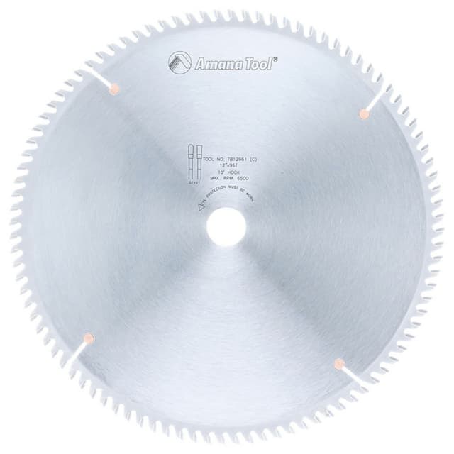 12" x 96 Teeth Thin Kerf Trim Saw Blade, Triple Chip Grind