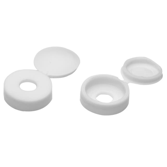 Screw Cover Cap, White, Plastic