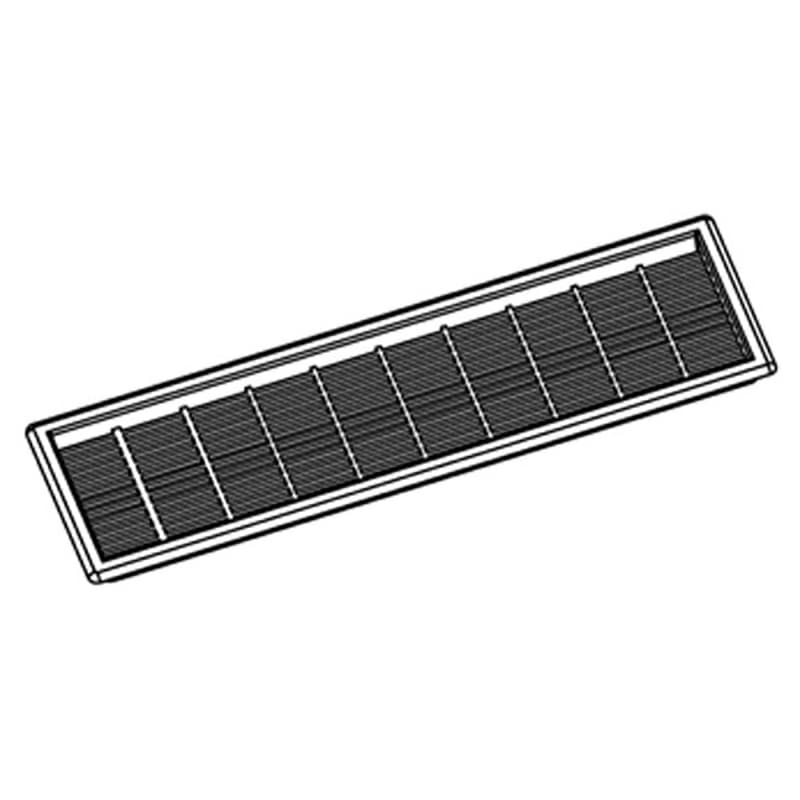 Rectangle Ventilation Grommet for 8-5/8" x 2-3/8" Hole, Gray