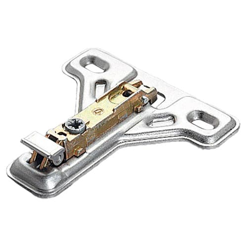 Domi Cam Adjustable Face Frame Mounting Plate, Nickel-Plated, Screw-On, 1mm