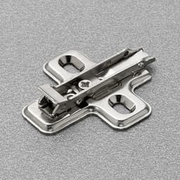 Domi Snap-On 1-Cam Mounting Plate with Wood Screws, Nickel-Plated, 2mm