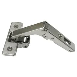 Series 200 Pie-Cut Corner 70° Opening Hinge, 45mm Bore Pattern, Self-Closing, Nickel-Plated, Dowelled
