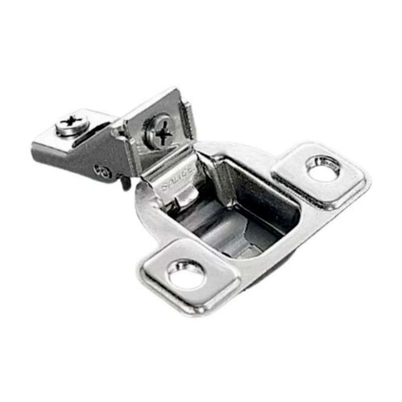 Series S Excentra 2-Cam Adjustable 106° Wrap-Around Face Frame Hinge with Self-Closing, 5/8" Overlay, Nickel, Screw-On