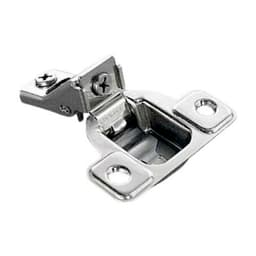 Series S Excentra 2-Cam Adjustable 106° Wrap-Around Face Frame Hinge with Self-Closing, 5/8" Overlay, Nickel, Screw-On