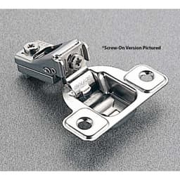 Excentra S 106° Opening Wrap-Around Face Frame Hinge, 45mm Boring Pattern, Self-Closing, 1/4" Overlay, Screw-On