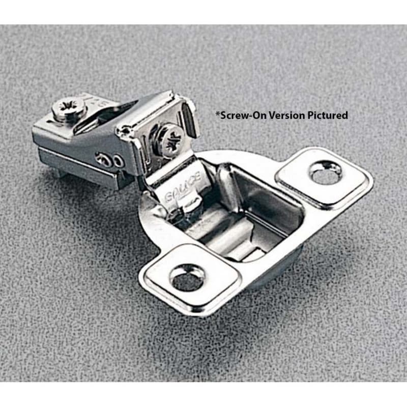 Excentra S 106° Opening Wrap-Around Face Frame Hinge, 45mm Boring Pattern, Self-Closing, 5/16" Overlay, Screw-On