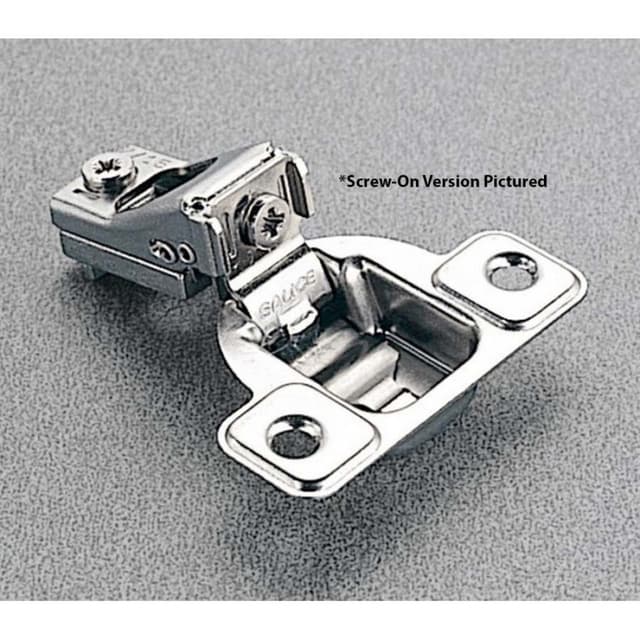 Excentra S 106° Opening Wrap-Around Face Frame Hinge, 45mm Boring Pattern, Self-Closing, 5/16" Overlay, Screw-On