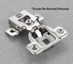 Excenthree S 106° Opening Wrap-Around Face Frame Hinge, 45mm Boring Pattern, Silentia Soft-Closing, 1/2" Overlay, Screw-On
