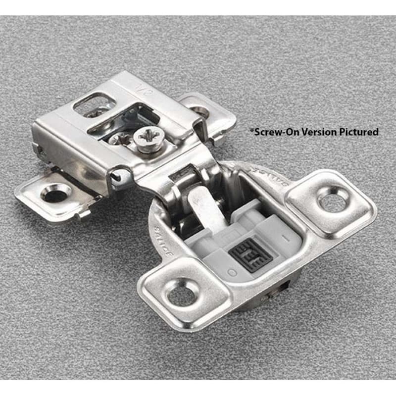 Excenthree S 106° Opening Wrap-Around Face Frame Hinge, 45mm Boring Pattern, Silentia Soft-Closing, 1/2" Overlay, Dowelled