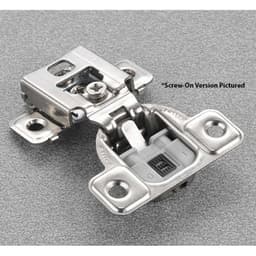 Excenthree S 106° Opening Wrap-Around Face Frame Hinge, 45mm Boring Pattern, Silentia Soft-Closing, 1/2" Overlay, Dowelled