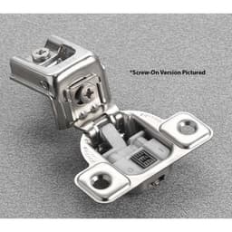 Series CU 106° Opening Wrap-Around Face Frame Hinge, 45mm Boring Pattern, Soft-Closing, 1-5/16" Overlay, Dowelled