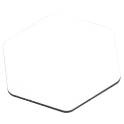 3/8" Foam Self-Adhesive Door Bumpers, White, Hexigonal, 5000 per Roll