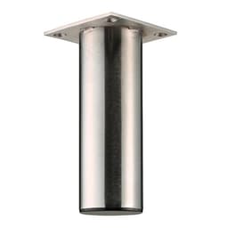 2" Diameter x 6" High Small Furniture Leg, Satin Chrome