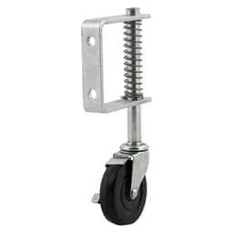 3" C-GSL Spring Loaded Hard Rubber Swivel Gate Caster with Brake