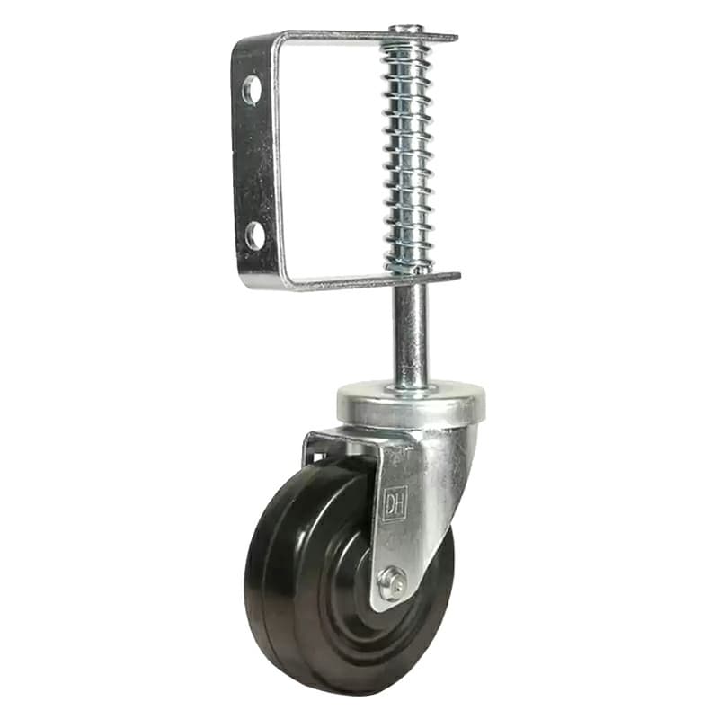5" C-GSL Spring Loaded Hard Rubber Swivel Gate Caster