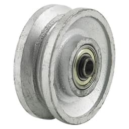4" W-VG V-Groove Track Guided Gate Wheel