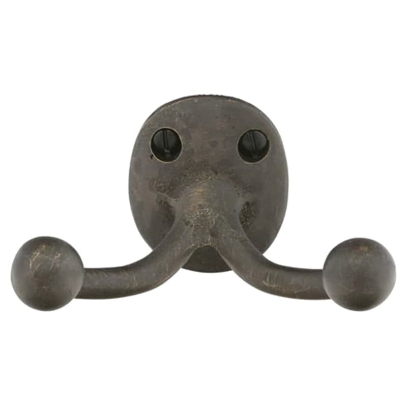 1-3/4" Sandcast Bronze Double Hook, Medium Bronze