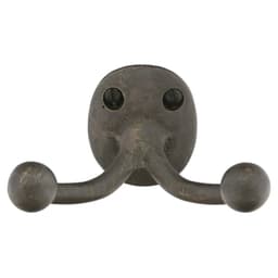 1-3/4" Sandcast Bronze Double Hook, Medium Bronze